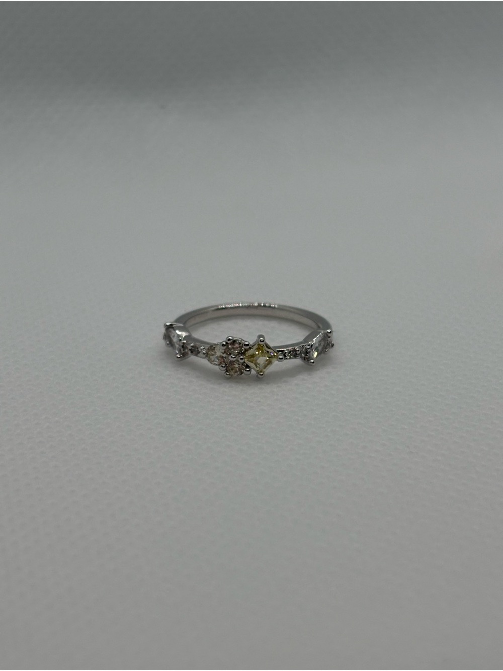 Lemon Cubic Zirconia Stackable Rings - Picture 4 of 7